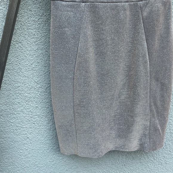 House of CB Luisa Sparkle Bodycon Bustier Silver Sexy Cocktail Glitter dress - Picture 7 of 12